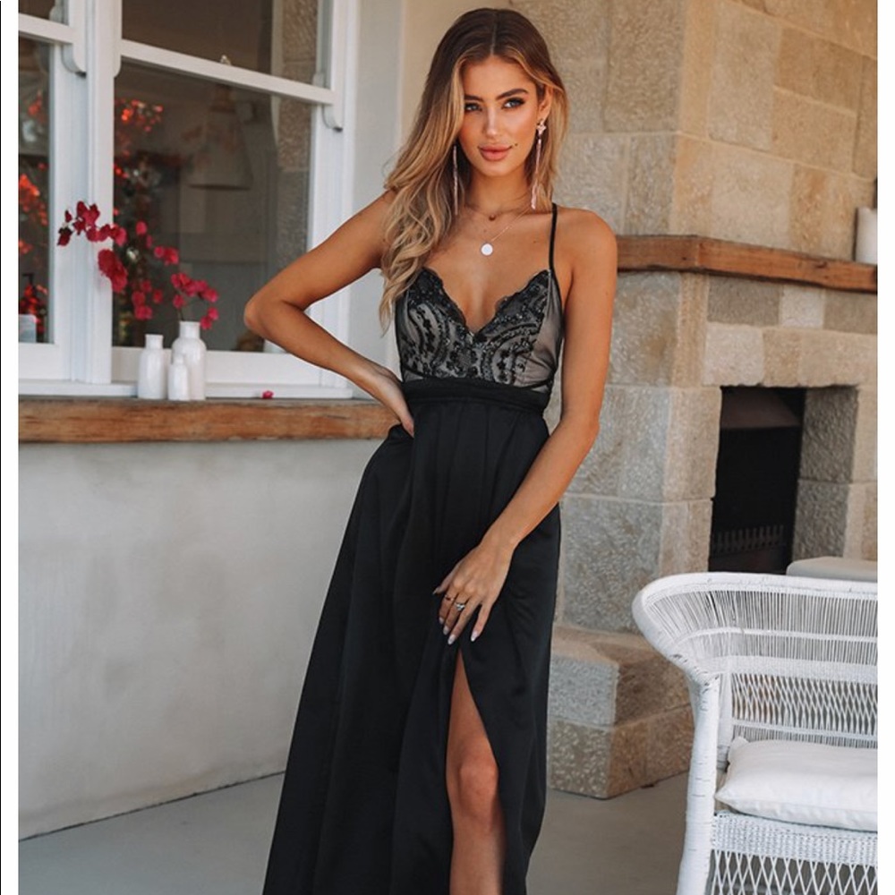 Black maxi dress